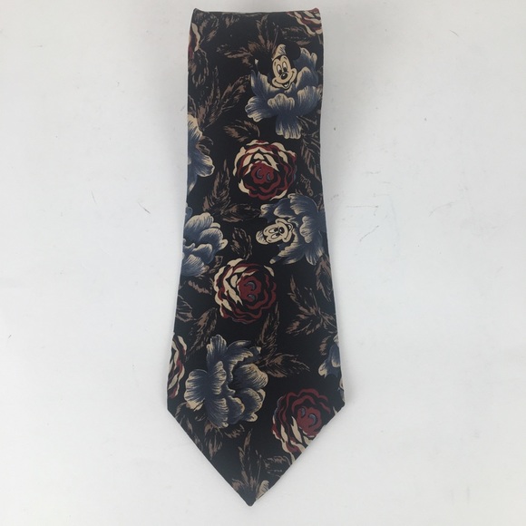 Walt Disney floral patterned Mickey Mouse necktie - Picture 2 of 4